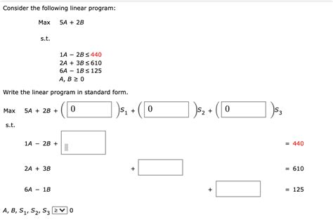 Solved Consider The Following Linear Program Max A B Chegg