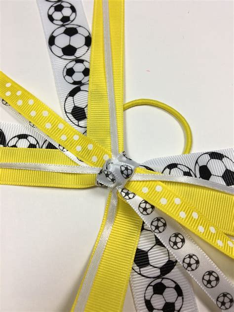 Soccer Ponytail Streamers Streamers Soccer Hairbow Etsy