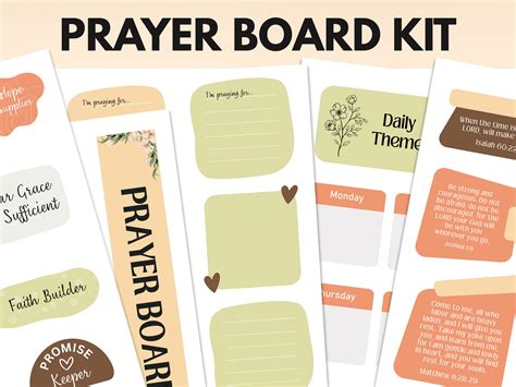 Printable Prayer Board Kit, Prayer Vision Board, Prayer Collage, Sweet ...