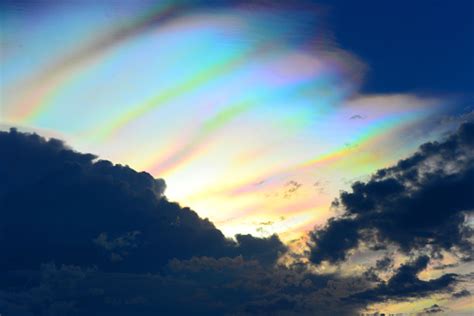 Iridescent Pileus Cloud Rainbow Clouds Stock Photo - Download Image Now