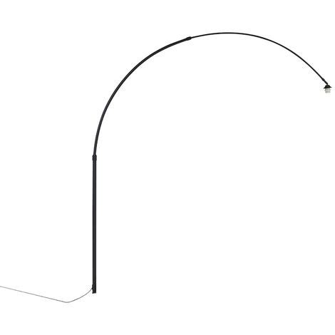 QAZQA xxl Lampadaire à arc 1 lumière H 2420 mm Noir