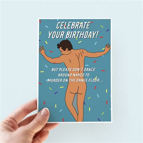 Funny Dancing Naked Birthday Card Sweetlove Press Personalised