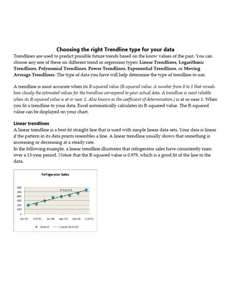 Microsoft Excel Chart Trendlines | PDF | Coefficient Of Determination ...