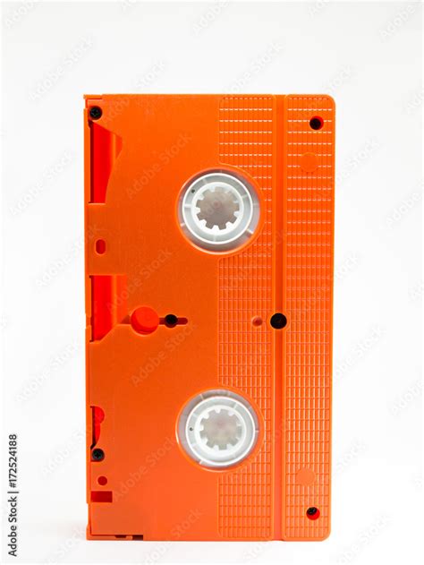 Back of Orange VHS Tape Stock Photo | Adobe Stock