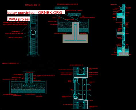 Proje Sitesi Sandvi Panel Kaplama Yap Detaylar Autocad Projesi