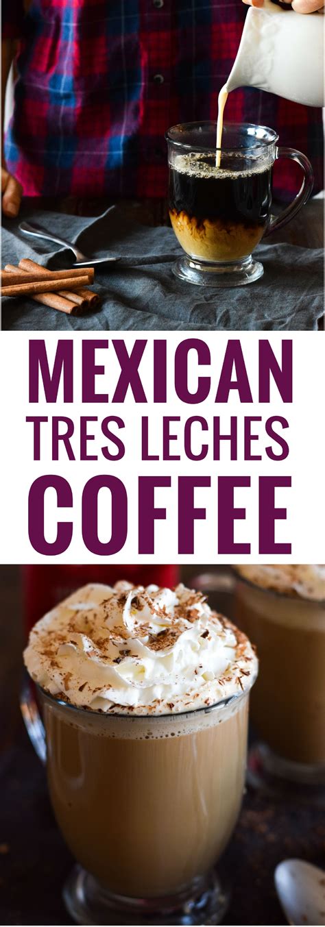 This Mexican Tres Leches Coffee topped with a mountain of whipped cream