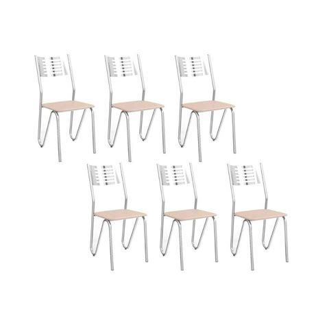 Cadeira De Cozinha N Poles C Kit Un Cromada Nude Madeiramadeira