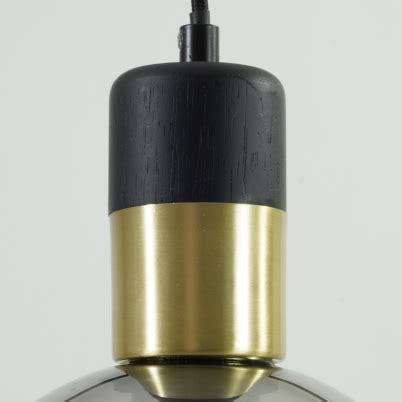 Stylish Julius Smoke Grey Glass Ball Pendant Lamp Lucide