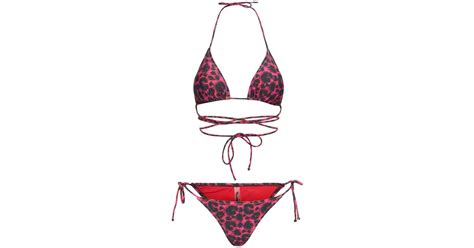 Reina Olga Miami Wraparound Bikini In Red Lyst