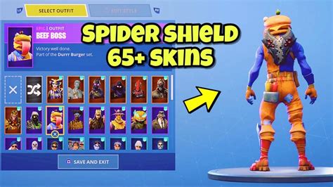 New Spider Shield Back Bling Showcased With 60 Skins Fortnite