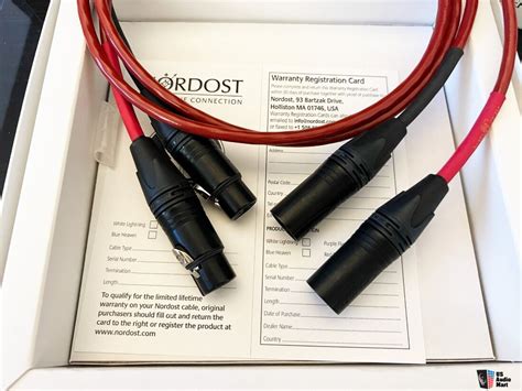 Nordost Red Dawn Interconnect XLR 1m Free Shipping Photo 4510972