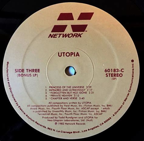 Utopia - Utopia - Used Vinyl - High-Fidelity Vinyl Records and Hi-Fi ...