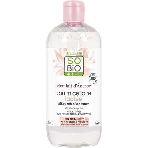 Eau Micellaire Lact E Mon Lait D Nesse Bio So Bio Etic Le Flacon De