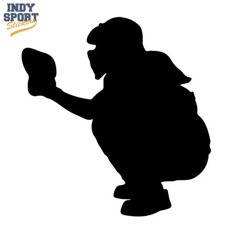 Softball Catcher Silhouette Decal - Indy Sport Stickers