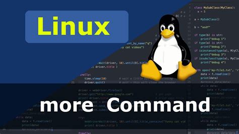 Linux Command More Youtube