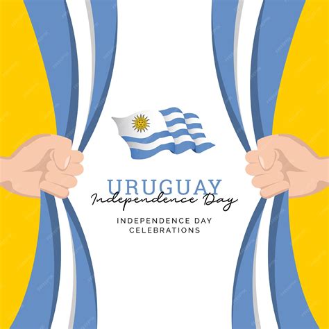 Premium Vector | Uruguay independence day uruguay national day