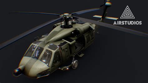 Black Hawk Helicopter with Full Interior - Buy Royalty Free 3D model by AirStudios ...