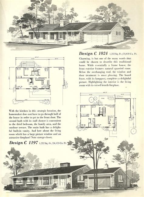 Vintage House Plans 1960s Ranches And L Shaped Homes Vintage House