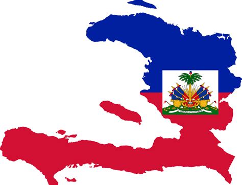 Clipart - Haiti Map Flag