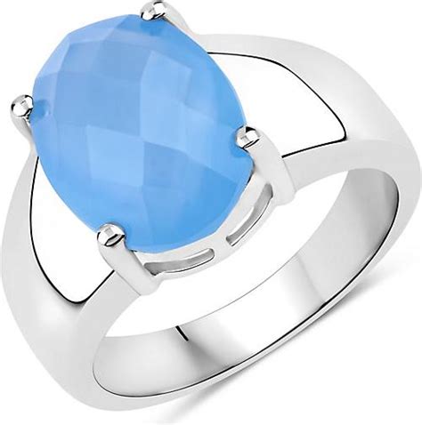 Xen Ring Chalcedon Dyed Blue Sterlingsilber In Blau Bestellen