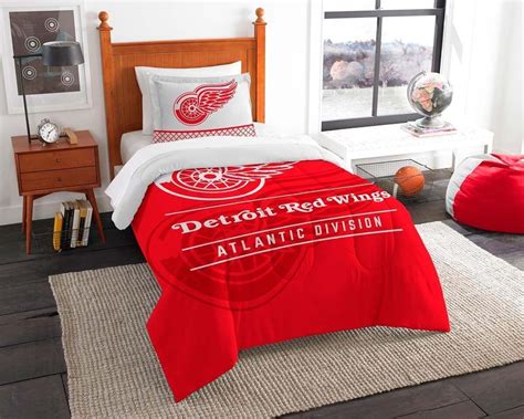 Detroit Red Wings Bedding Set Duvet Cover Pillow Cases In 2022