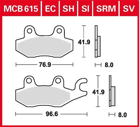 Bremsbelag TRW Sinter Racing ABE Cagiva Canyon 500 M100AA 98 00 Vorne