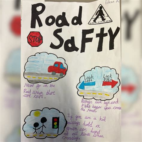 road safety poster drawing