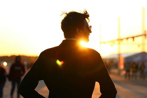 Man In Suit Silhouette From Back