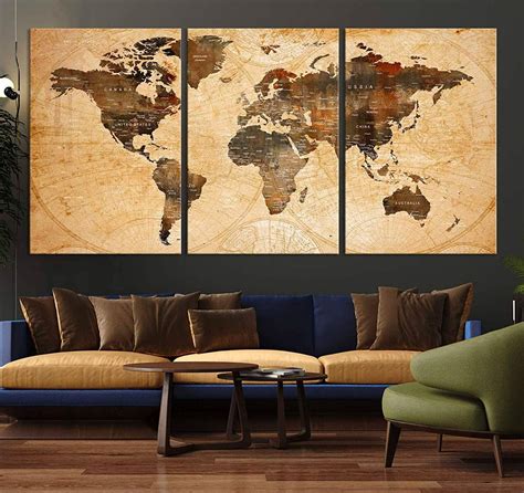 Buy World Canvas Wall Art Large Of World Canvas Art Print For Home