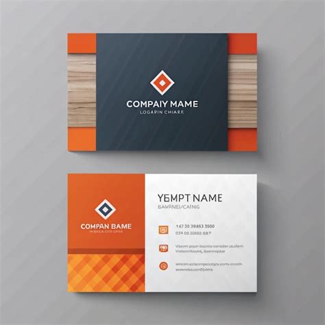 A Black And Orange Business Card With The Word Quot Quot On It