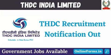 Thdc Recruitment Apply For Vacancies