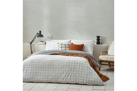 Howarth Check Duvet Set Super King White Black Ireland