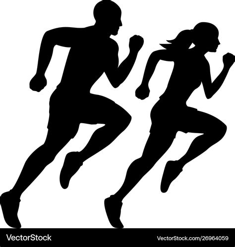 Paar Jogging Vector Images Ber