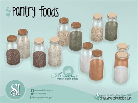 SIMcredible S Naturalis Pantry Jars 2 Sims 4 Kitchen The Sims 4