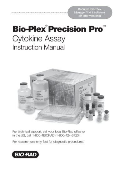 Bio Plex Precision Pro Cytokine Assay Instruction Manual Bio Rad