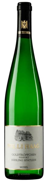 Willi Haag Goldtröpfchen Piesport Riesling Spätlese Vivino Australia