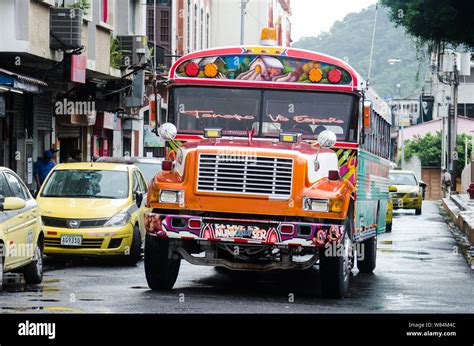 Some Public Transport Options In Panama City Downtown Including Yellow