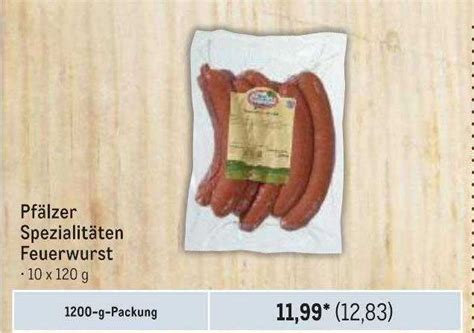 Pf Lzer Spezialit Ten Feuerwurst Angebot Bei Metro