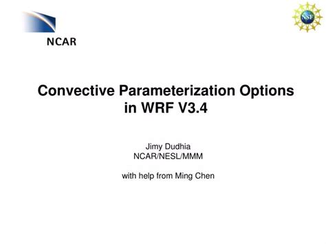 PPT Convective Parameterization Options In WRF V3 4 PowerPoint