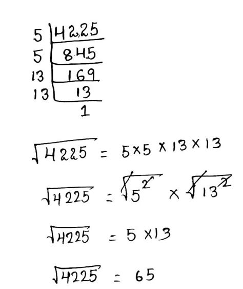 16 Find The Square Root Of Following Numbers By Prime Factorization