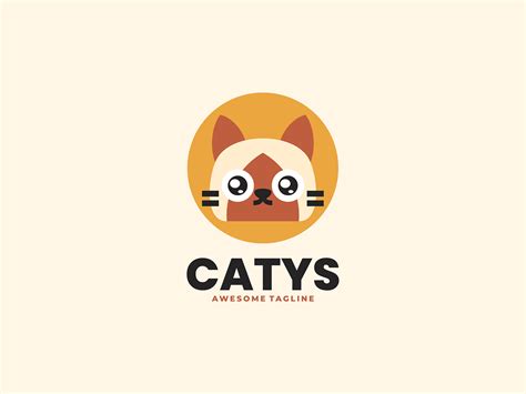 Cat Flat Minimalist Logo Graphic by artnivora.std · Creative Fabrica