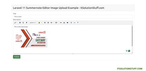 Laravel Summernote Image Upload Tutorial Itsolutionstuff