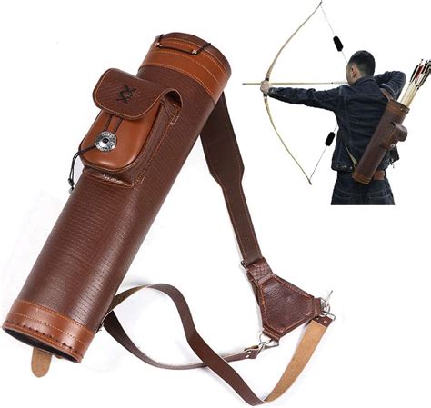 Lmim Traditional Shoulder Back Quiver Leather Arrow Holder Handmade