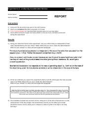 PHYS Uniformly Accel Motion Report Template Simulation Xlsx