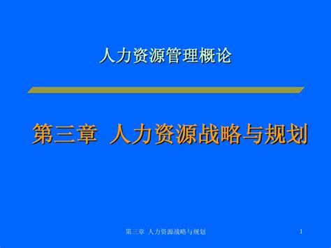 2011第三章 人力资源战略与规划word文档在线阅读与下载无忧文档