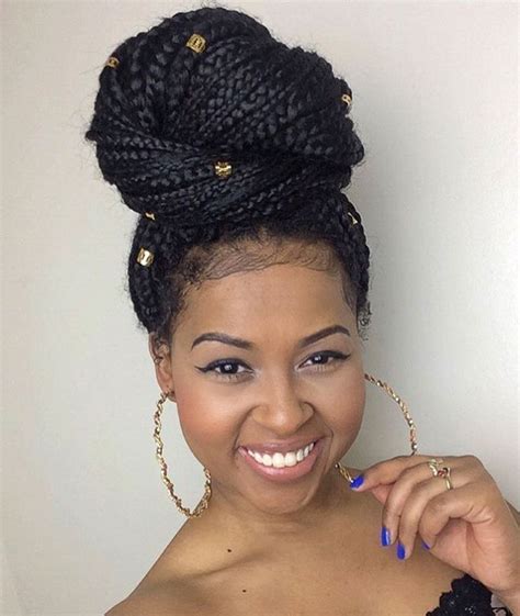 Top 20 Box Braids Updo Hairstyles Braided Hairstyles Updo Cool Braid