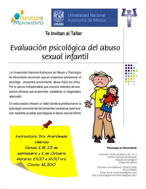 Psicología En Movimiento Taller Evaluación Psicológica Del Abuso Sexual Infantil