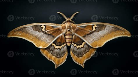 AI generated Photo of Oakworm Moth isolated on white background