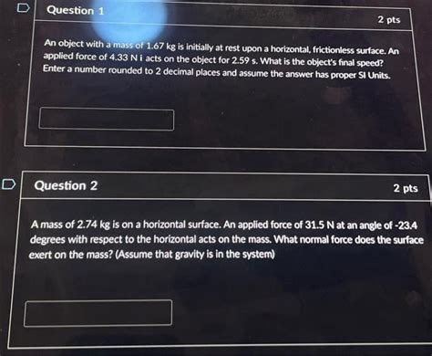 Solved An object with a mass of 1.67 kg is initially at rest | Chegg.com 
