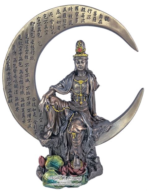 Water Moon Guan Yin With Heart Sutra 水月观音与般若波罗蜜多心经 Myths And Legends